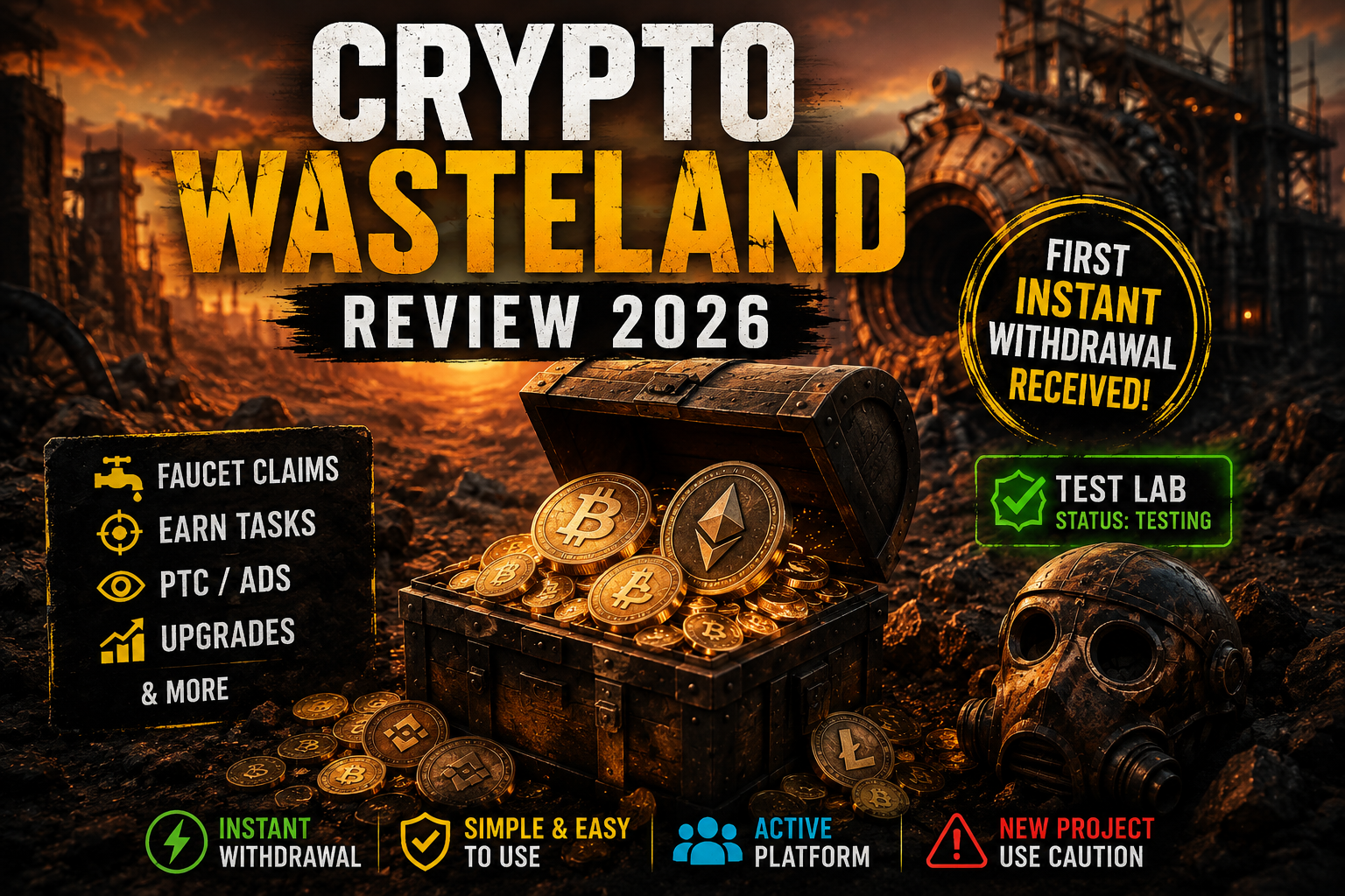 🧪 CryptoWasteland Review 2026 – First Instant Withdrawal Received